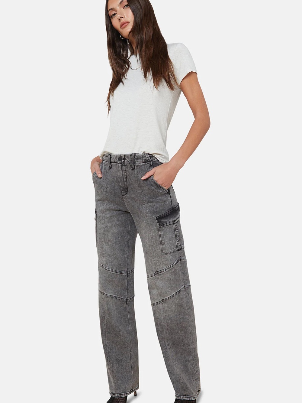 L’Agence Brooklyn High Rise Utility Wide Leg Jeans. NWOT size 26